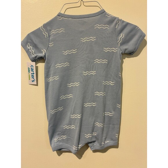 NWT Carter's Child of Mine Blue Shark Romper - 24M - Picture 2 of 3